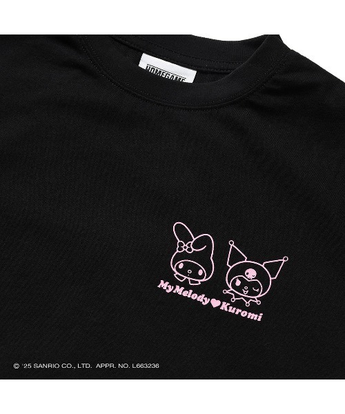 sanrio（サンリオ）の「サンリオキャラクターズ × ホームゲーム [HOMEGAME] - マイメロディー クロミ 半袖 Tシャツ [MY MELODY KUROMI TEE ブラック HG2501106]（Tシャツ/カットソー・レディース・ブラック・X-LARGE/LARGE/MEDIUM/SMALL）」の3枚目の写真