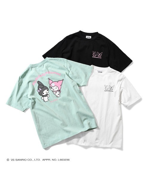 sanrio（サンリオ）の「サンリオキャラクターズ × ホームゲーム [HOMEGAME] - マイメロディー クロミ 半袖 Tシャツ [MY MELODY KUROMI TEE ブラック HG2501106]（Tシャツ/カットソー・レディース・ブラック・X-LARGE/LARGE/MEDIUM/SMALL）」の6枚目の写真