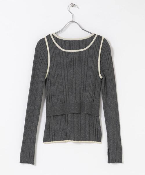 SENSE OF PLACE by URBAN RESEARCH（センスオブプレイスバイアーバンリサーチ）の「『洗濯可』2WAYニットアンサンブル（ニット/セーター・レディース・ホワイト系その他/ベージュ/チャコールグレー・ONE）」の22枚目の写真