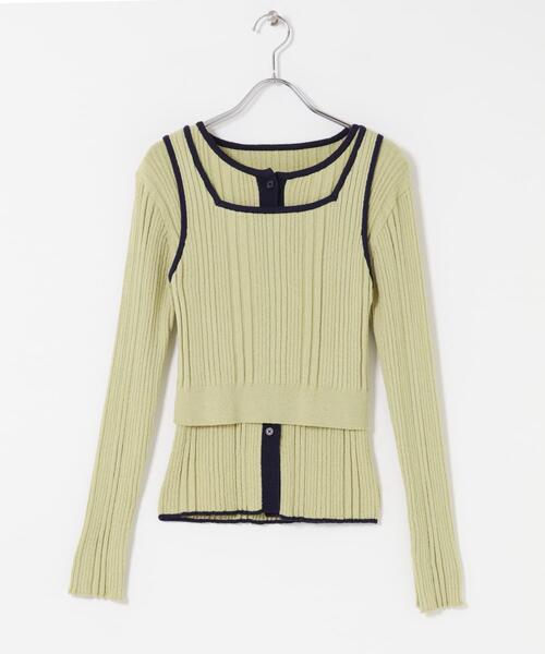 SENSE OF PLACE by URBAN RESEARCH(センスオブプレイスバイアーバンリサーチ)の「『洗濯可』2WAYニットアンサンブル(ニット/セーター・レディース・ホワイト系その他/ベージュ/チャコールグレー・ONE)」の10枚目の写真