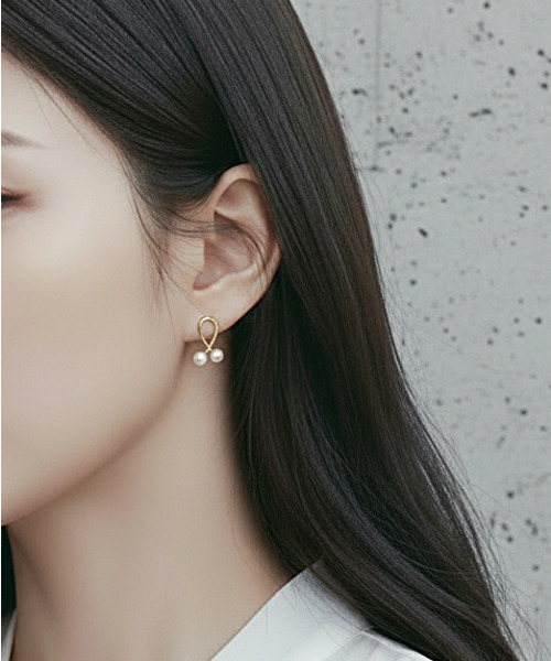 Burner(バーナー)の「【Sonu jewelry(ソヌジュエリー)】パールループミニピアス son-pierce-17-5【RBTS】(ピアス(両耳用)・レディース・ゴールド・FREE)」の1枚目の写真