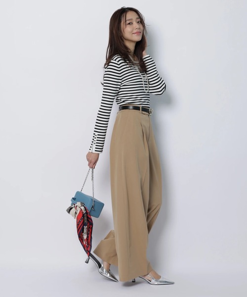 JUSGLITTY(ジャスグリッティー)の「ハートベルト付ワイドパンツ(その他パンツ・レディース・キャメル・2/1/0)」の2枚目の写真