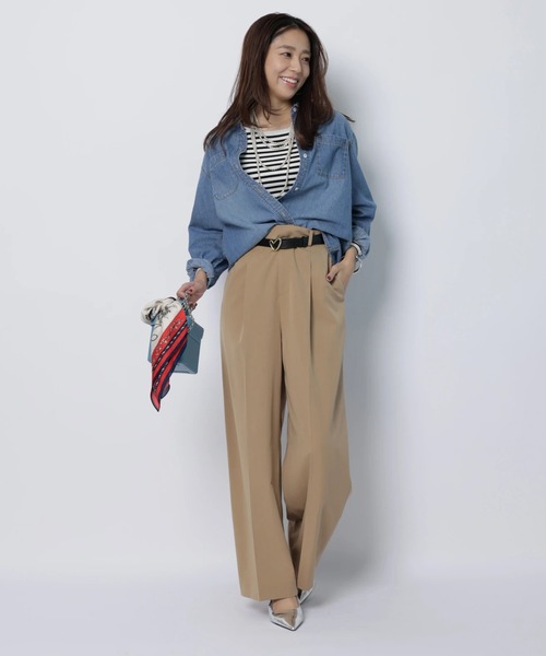 JUSGLITTY(ジャスグリッティー)の「ハートベルト付ワイドパンツ(その他パンツ・レディース・キャメル・2/1/0)」の8枚目の写真