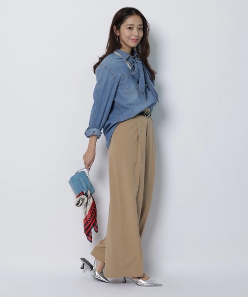 JUSGLITTY(ジャスグリッティー)の「ハートベルト付ワイドパンツ(その他パンツ・レディース・キャメル・2/1/0)」の10枚目の写真