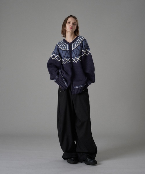 ONCILY(オンシェリー)の「TRADITIONAL NORDIC KNIT CARDIGAN / トラディショナルノルディックニットカーディガン(カーディガン/ボレロ・メンズ・ブラウン/ネイビー/アイボリー・SMALL/MEDIUM/LARGE)」の18枚目の写真
