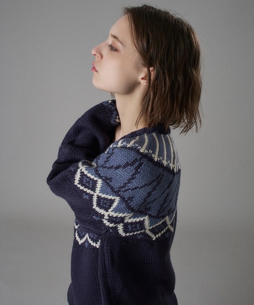 ONCILY(オンシェリー)の「TRADITIONAL NORDIC KNIT CARDIGAN / トラディショナルノルディックニットカーディガン(カーディガン/ボレロ・メンズ・ブラウン/ネイビー/アイボリー・SMALL/MEDIUM/LARGE)」の16枚目の写真