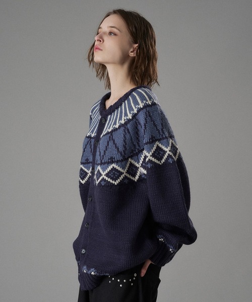 ONCILY(オンシェリー)の「TRADITIONAL NORDIC KNIT CARDIGAN / トラディショナルノルディックニットカーディガン(カーディガン/ボレロ・メンズ・ブラウン/ネイビー/アイボリー・SMALL/MEDIUM/LARGE)」の15枚目の写真