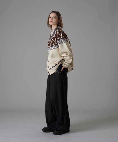 ONCILY(オンシェリー)の「TRADITIONAL NORDIC KNIT CARDIGAN / トラディショナルノルディックニットカーディガン(カーディガン/ボレロ・メンズ・ブラウン/ネイビー/アイボリー・SMALL/MEDIUM/LARGE)」の11枚目の写真