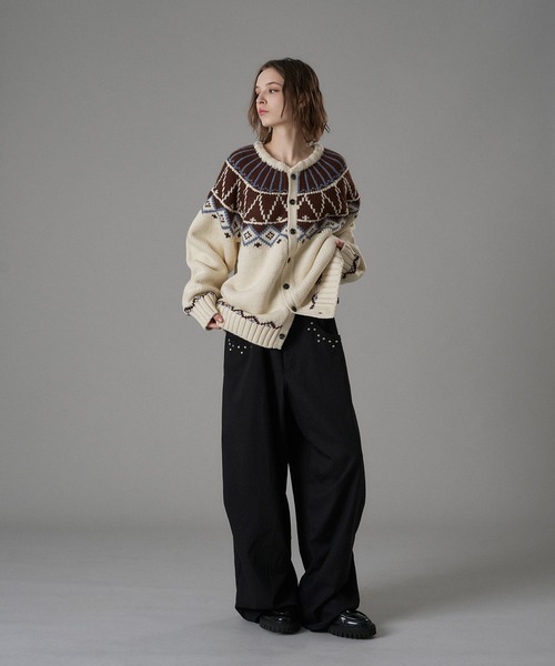 ONCILY(オンシェリー)の「TRADITIONAL NORDIC KNIT CARDIGAN / トラディショナルノルディックニットカーディガン(カーディガン/ボレロ・メンズ・ブラウン/ネイビー/アイボリー・SMALL/MEDIUM/LARGE)」の9枚目の写真