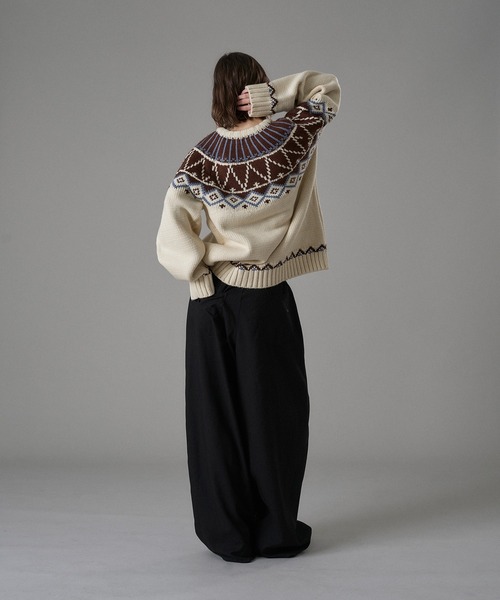 ONCILY(オンシェリー)の「TRADITIONAL NORDIC KNIT CARDIGAN / トラディショナルノルディックニットカーディガン(カーディガン/ボレロ・メンズ・ブラウン/ネイビー/アイボリー・SMALL/MEDIUM/LARGE)」の12枚目の写真
