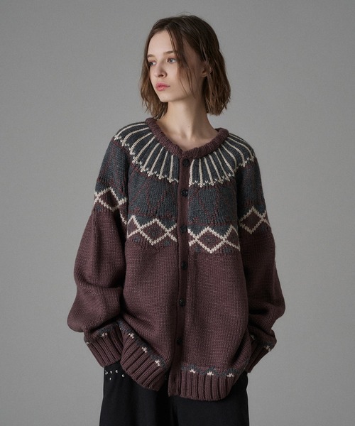 ONCILY(オンシェリー)の「TRADITIONAL NORDIC KNIT CARDIGAN / トラディショナルノルディックニットカーディガン(カーディガン/ボレロ・メンズ・ブラウン/ネイビー/アイボリー・SMALL/MEDIUM/LARGE)」の22枚目の写真