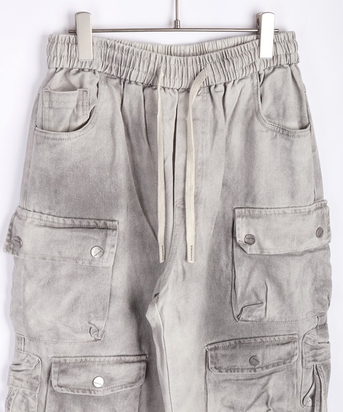 WESTSEA(ウエストシー)の「ウォッシュ加工 デニムカーゴパンツ(カーゴパンツ・メンズ・グレー/ブラック・M/L/XL)」の8枚目の写真