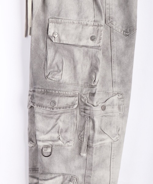 WESTSEA(ウエストシー)の「ウォッシュ加工 デニムカーゴパンツ(カーゴパンツ・メンズ・グレー/ブラック・M/L/XL)」の12枚目の写真