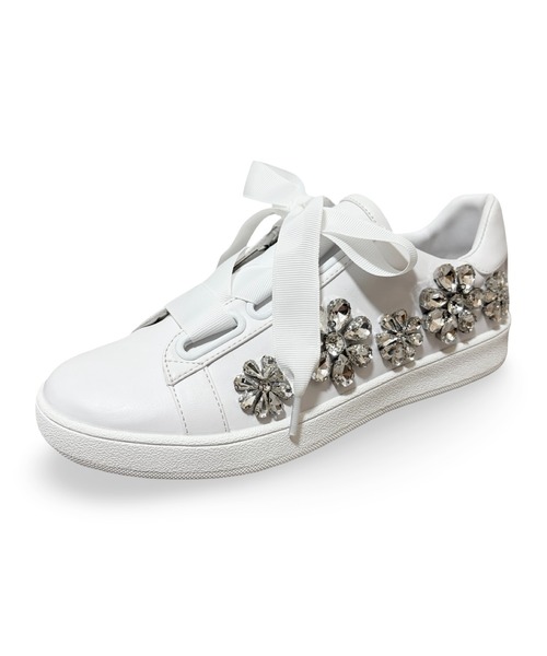 Jeffrey Campbell（ジェフリーキャンベル）の「フラワービジュー リボンスニーカー（スニーカー・レディース・ブラック/ホワイト・36/37/38/39）」の19枚目の写真