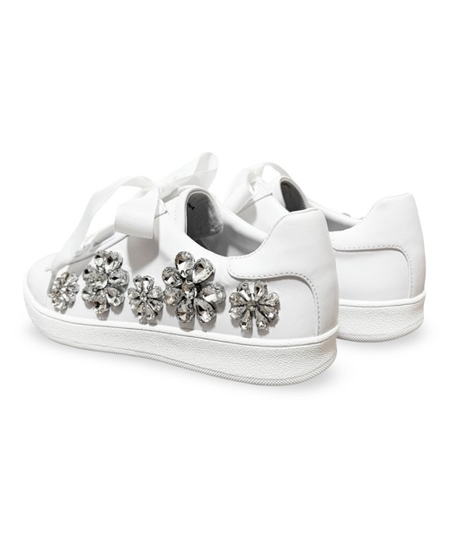 Jeffrey Campbell（ジェフリーキャンベル）の「フラワービジュー リボンスニーカー（スニーカー・レディース・ブラック/ホワイト・36/37/38/39）」の20枚目の写真