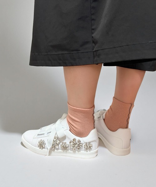 フラワービジュー リボンスニーカー Jeffrey Campbell│Jeffrey