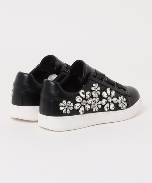 Jeffrey Campbell（ジェフリーキャンベル）の「フラワービジュー リボンスニーカー（スニーカー・レディース・ブラック/ホワイト・36/37/38/39）」の4枚目の写真