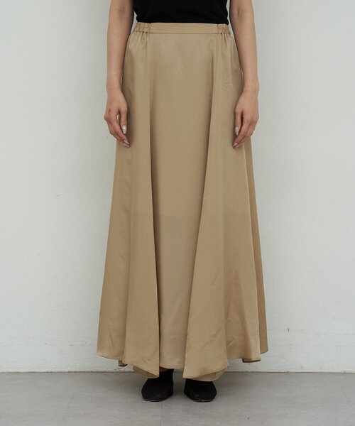 GALLARDAGALANTE（ガリャルダガランテ）の「【楽ちん×エレガント】【セットアップ対応】キュプラフレアスカート（スカート・レディース・ライトベージュ/カーキ/ネイビー・0/1）」の10枚目の写真