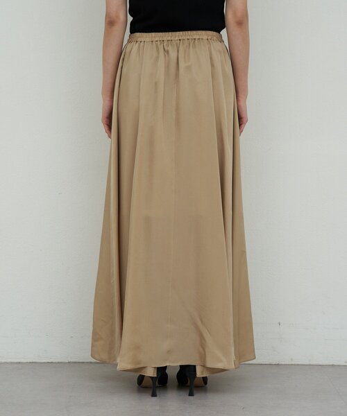 GALLARDAGALANTE（ガリャルダガランテ）の「【楽ちん×エレガント】【セットアップ対応】キュプラフレアスカート（スカート・レディース・ライトベージュ/カーキ/ネイビー・0/1）」の12枚目の写真