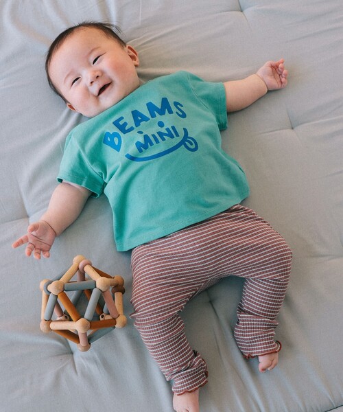 BEAMS mini(ビームスミニ)の「【WEB限定】ベビー スマイル Tシャツ 2026SS(70~80cm)(Tシャツ/カットソー・キッズ・ネイビー/ケリーグリーン/レッド系その他2/オフホワイト・80/70)」の8枚目の写真