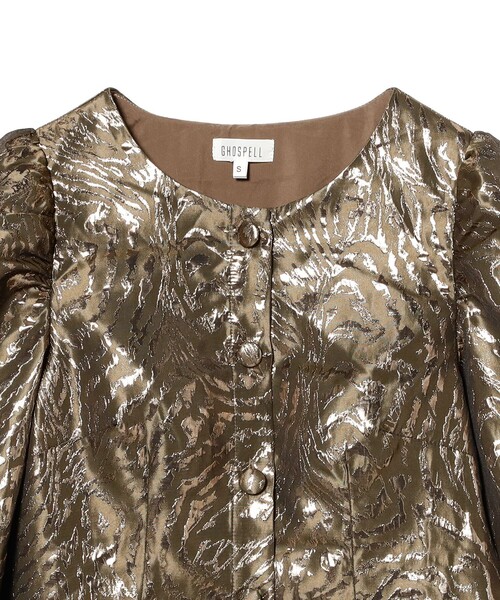 GHOSPELL(ゴスペル)の「【4/2値下げ】GHOSPELL / Jouri Metallic Mini Dress(ワンピース・レディース・ゴールド・SMALL)」の3枚目の写真