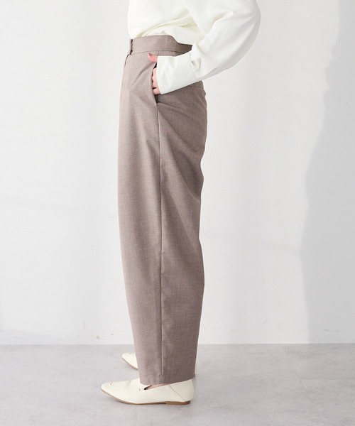 CRAFT STANDARD BOUTIQUE（クラフトスタンダードブティック）の「＜セレモニー／ハレの日＞フロントタックカーブパンツ◆（スラックス・レディース・ベージュ系その他2/グレー・L/M）」の5枚目の写真