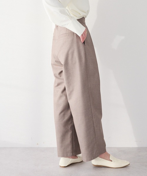 CRAFT STANDARD BOUTIQUE（クラフトスタンダードブティック）の「＜セレモニー／ハレの日＞フロントタックカーブパンツ◆（スラックス・レディース・ベージュ系その他2/グレー・L/M）」の7枚目の写真