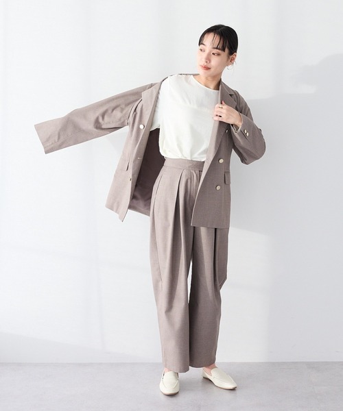 CRAFT STANDARD BOUTIQUE（クラフトスタンダードブティック）の「＜セレモニー／ハレの日＞フロントタックカーブパンツ◆（スラックス・レディース・ベージュ系その他2/グレー・L/M）」の8枚目の写真