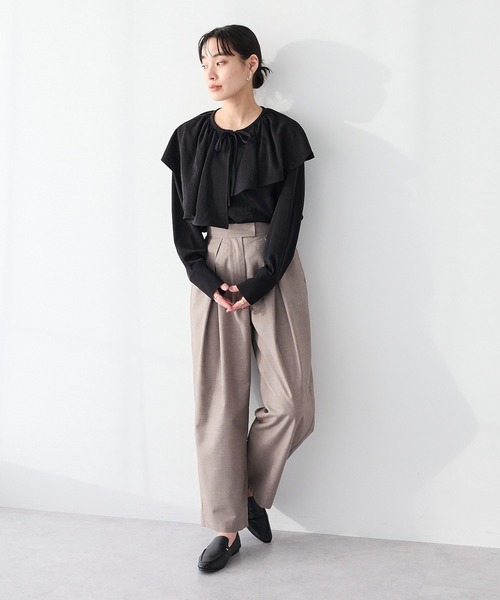 CRAFT STANDARD BOUTIQUE（クラフトスタンダードブティック）の「＜セレモニー／ハレの日＞フロントタックカーブパンツ◆（スラックス・レディース・ベージュ系その他2/グレー・L/M）」の11枚目の写真