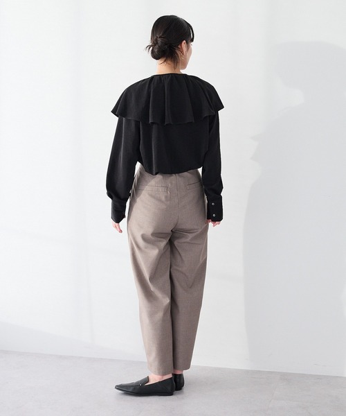 CRAFT STANDARD BOUTIQUE（クラフトスタンダードブティック）の「＜セレモニー／ハレの日＞フロントタックカーブパンツ◆（スラックス・レディース・ベージュ系その他2/グレー・L/M）」の12枚目の写真