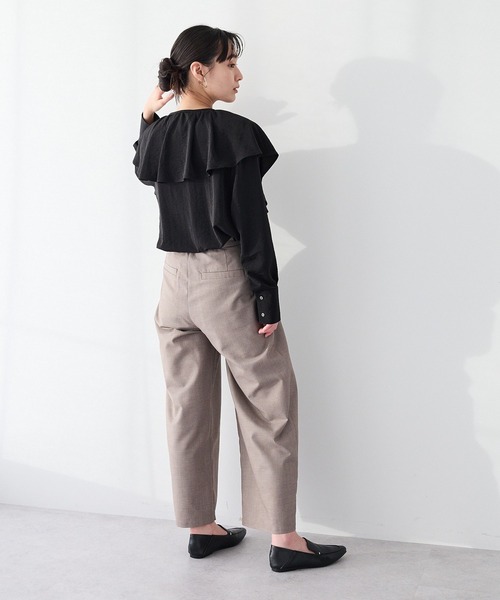 CRAFT STANDARD BOUTIQUE（クラフトスタンダードブティック）の「＜セレモニー／ハレの日＞フロントタックカーブパンツ◆（スラックス・レディース・ベージュ系その他2/グレー・L/M）」の13枚目の写真