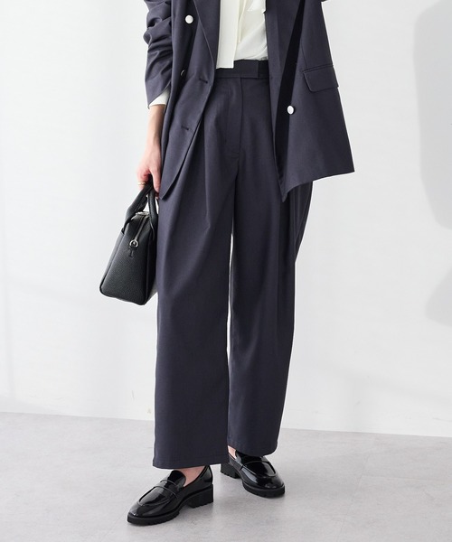 CRAFT STANDARD BOUTIQUE（クラフトスタンダードブティック）の「＜セレモニー／ハレの日＞フロントタックカーブパンツ◆（スラックス・レディース・ベージュ系その他2/グレー・L/M）」の14枚目の写真