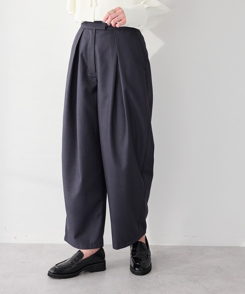 CRAFT STANDARD BOUTIQUE（クラフトスタンダードブティック）の「＜セレモニー／ハレの日＞フロントタックカーブパンツ◆（スラックス・レディース・ベージュ系その他2/グレー・L/M）」の15枚目の写真