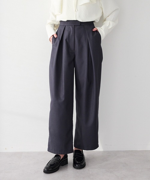 CRAFT STANDARD BOUTIQUE（クラフトスタンダードブティック）の「＜セレモニー／ハレの日＞フロントタックカーブパンツ◆（スラックス・レディース・ベージュ系その他2/グレー・L/M）」の16枚目の写真