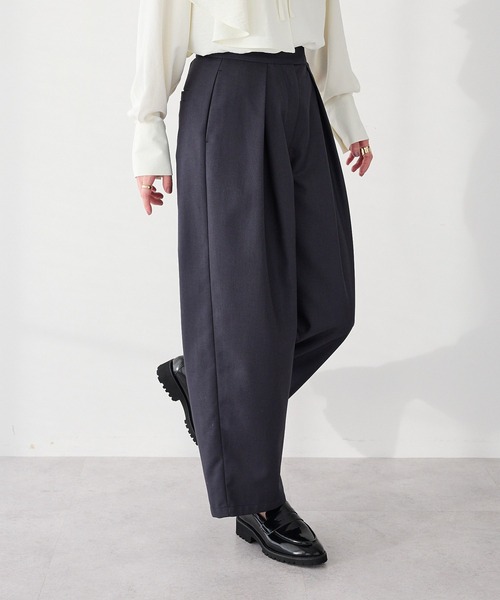 CRAFT STANDARD BOUTIQUE（クラフトスタンダードブティック）の「＜セレモニー／ハレの日＞フロントタックカーブパンツ◆（スラックス・レディース・ベージュ系その他2/グレー・L/M）」の17枚目の写真