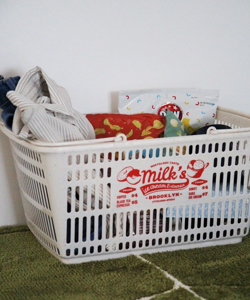 niko and...(ニコアンド)の「レジカゴ(オフホワイト)(収納グッズ・レディース・オフホワイト/アクア・0)」の1枚目の写真