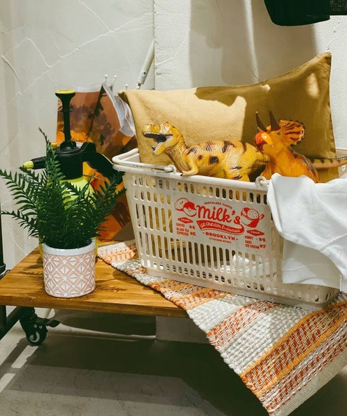 niko and...(ニコアンド)の「レジカゴ(オフホワイト)(収納グッズ・レディース・オフホワイト/アクア・0)」の3枚目の写真