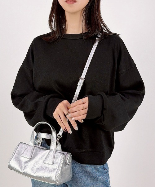 CLOTHY(クロシィ)の「【Allシーズン使えるなめらか軽量素材♪】スウェットトップス(セットアップ可)(スウェット・レディース・ライトグレー/オフホワイト/グレー/ブラック・LARGE/MEDIUM)」の20枚目の写真