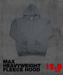 SHAKA WeAR | 12.0oz ヘビーウェイト裏起毛無地フードパーカー_チャコールグレー(パーカー)