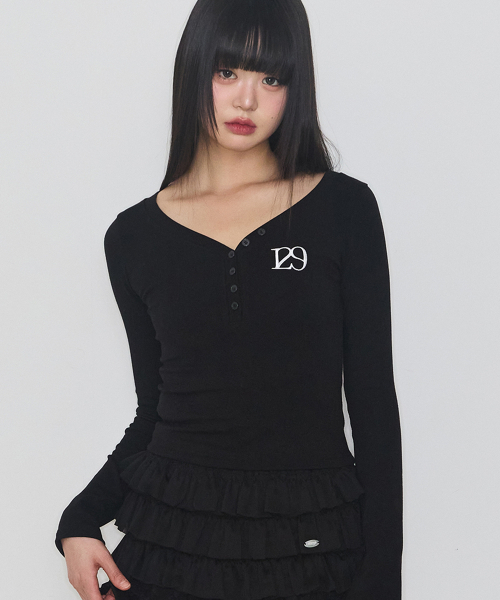 ILLIGO（イリゴ）の「129 ベーシックロングスリーブブラック（Tシャツ/カットソー・レディース・その他・OS）」の2枚目の写真