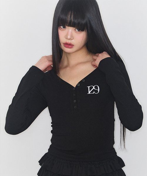 ILLIGO（イリゴ）の「129 ベーシックロングスリーブブラック（Tシャツ/カットソー・レディース・その他・OS）」の3枚目の写真