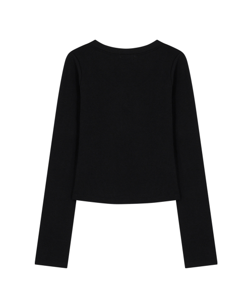 ILLIGO（イリゴ）の「129 ベーシックロングスリーブブラック（Tシャツ/カットソー・レディース・その他・OS）」の5枚目の写真