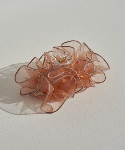 GOLDY(ゴールディ)の「ラッフル シアー バンス クリップ(バレッタ/ヘアクリップ・レディース・ブルー/グレー/ブラック/ピンク・FREE)」の5枚目の写真