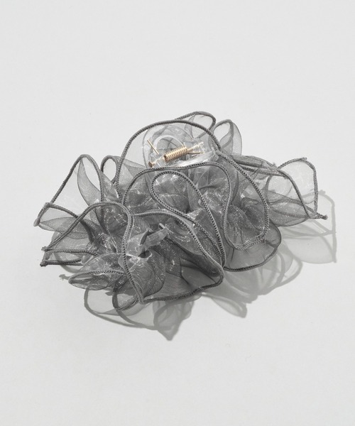 GOLDY(ゴールディ)の「ラッフル シアー バンス クリップ(バレッタ/ヘアクリップ・レディース・ブルー/グレー/ブラック/ピンク・FREE)」の20枚目の写真