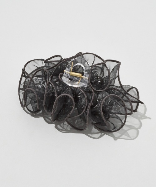 GOLDY(ゴールディ)の「ラッフル シアー バンス クリップ(バレッタ/ヘアクリップ・レディース・ブルー/グレー/ブラック/ピンク・FREE)」の21枚目の写真