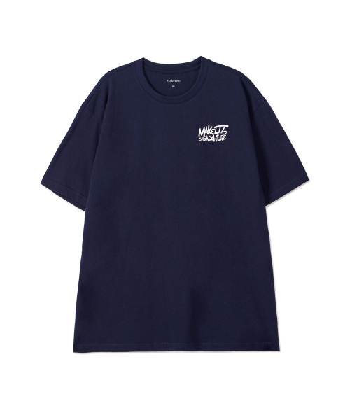 MAKEITTO（メイキット）の「[GRAFFITI2 LOGO] CREW NECK TEE_NAVY（Tシャツ/カットソー・メンズ・その他・M/L/XL/XXL）」の2枚目の写真