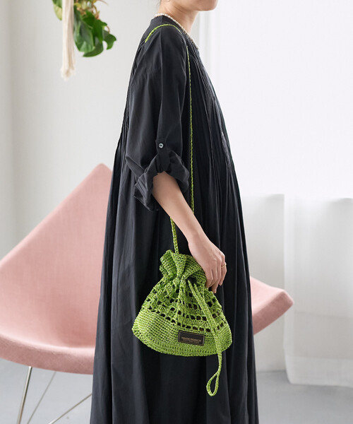 FREAK'S STORE（フリークスストア）の「THEATRE PRODUCTS × FREAK'S STORE/シアタープロダクツ 別注ラメ メッシュ ショルダーバッグ/巾着バッグ（ショルダーバッグ・レディース・シルバー/グリーン/ゴールド/ブラウン・ONE SIZE）」の15枚目の写真