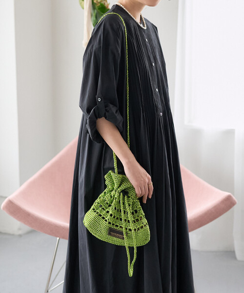 FREAK'S STORE（フリークスストア）の「THEATRE PRODUCTS × FREAK'S STORE/シアタープロダクツ 別注ラメ メッシュ ショルダーバッグ/巾着バッグ（ショルダーバッグ・レディース・シルバー/グリーン/ゴールド/ブラウン・ONE SIZE）」の16枚目の写真
