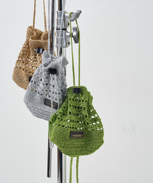 FREAK'S STORE（フリークスストア）の「THEATRE PRODUCTS × FREAK'S STORE/シアタープロダクツ 別注ラメ メッシュ ショルダーバッグ/巾着バッグ（ショルダーバッグ・レディース・シルバー/グリーン/ゴールド/ブラウン・ONE SIZE）」の20枚目の写真