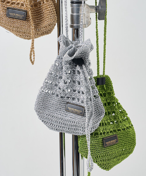 FREAK'S STORE（フリークスストア）の「THEATRE PRODUCTS × FREAK'S STORE/シアタープロダクツ 別注ラメ メッシュ ショルダーバッグ/巾着バッグ（ショルダーバッグ・レディース・シルバー/グリーン/ゴールド/ブラウン・ONE SIZE）」の21枚目の写真